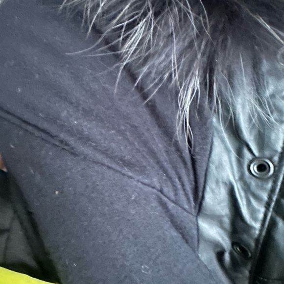 Sam winter jacked lined with genuine fox hood trim fur size M - Picture 10 of 11